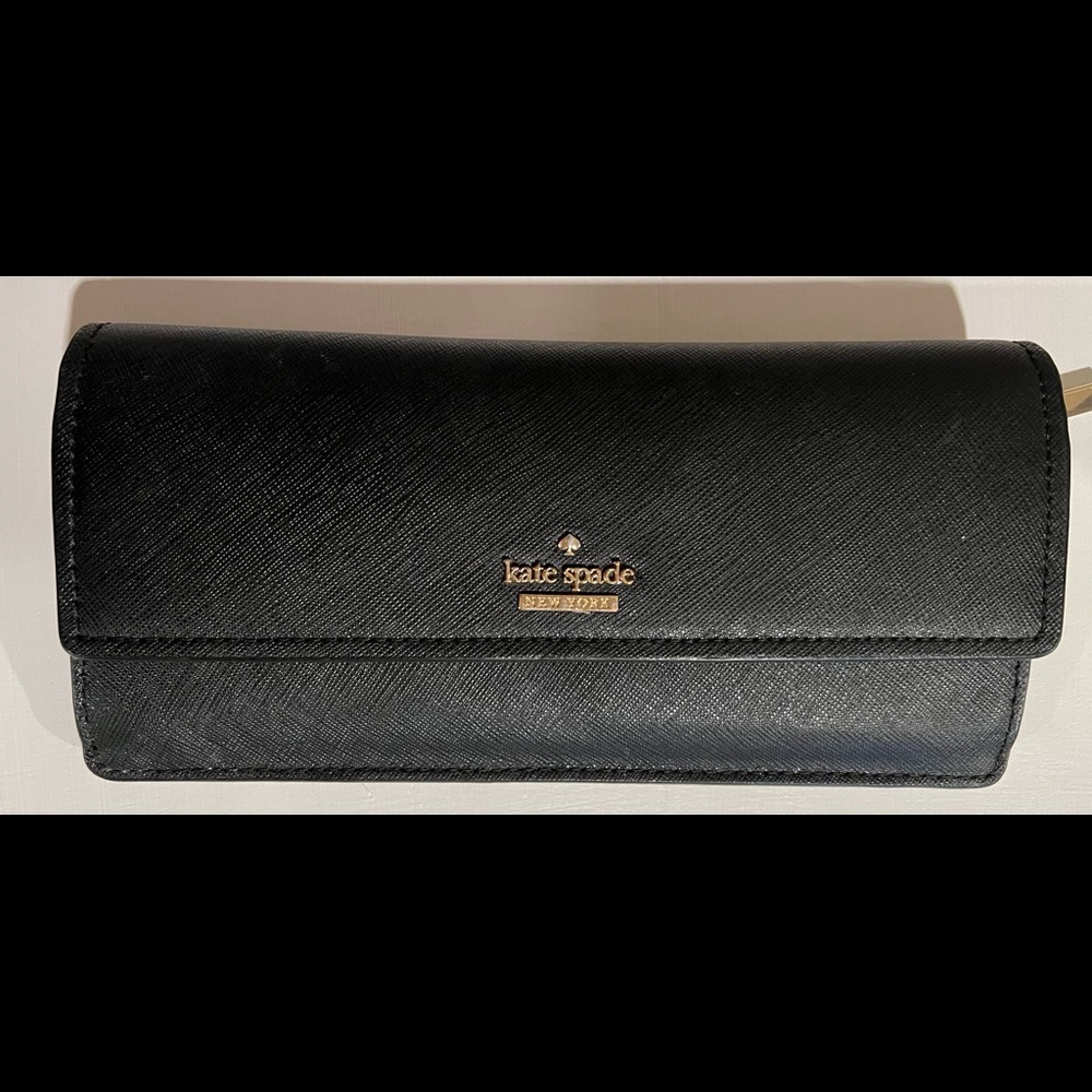 Kate Spade Black Morgan Flap Continental Wallet